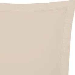 Capa de almofada bege em algodão percal 63x63cm