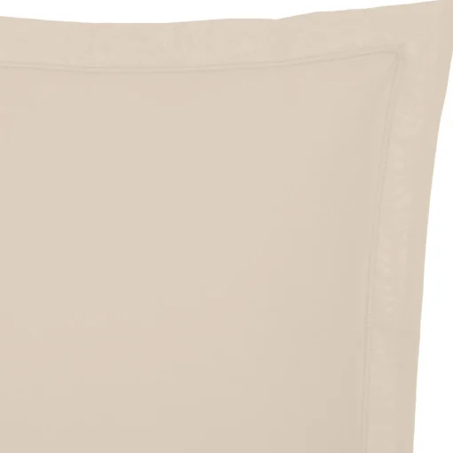 Capa de almofada bege em algodão percal 63x63cm