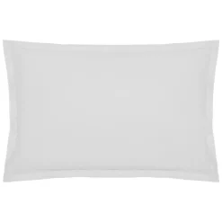 Capa de almofada branca em algodão percal 50x70cm