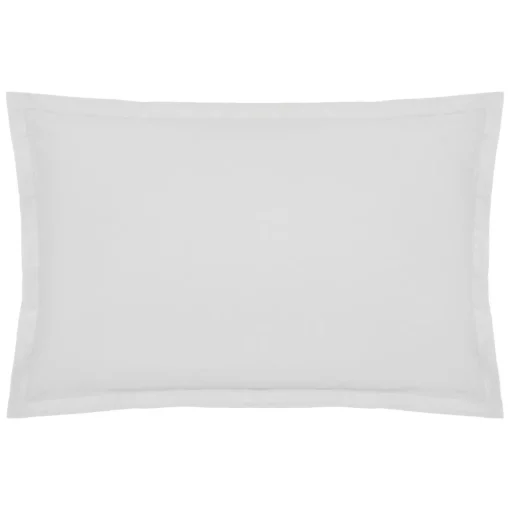Capa de almofada branca em algodão percal 50x70cm