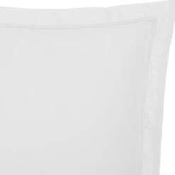Capa de almofada branca em algodão percal 50x70cm