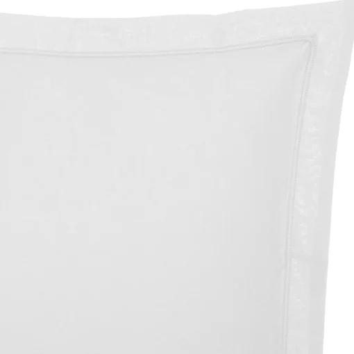 Capa de almofada branca em algodão percal 50x70cm