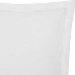 Capa de almofada branca em algodão percal 63x63cm