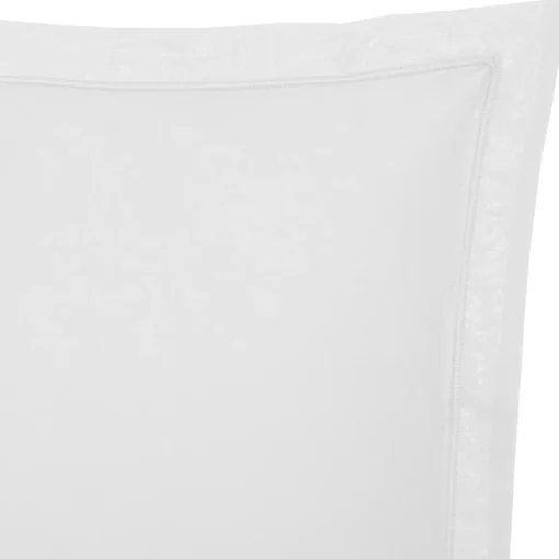 Capa de almofada branca em algodão percal 63x63cm