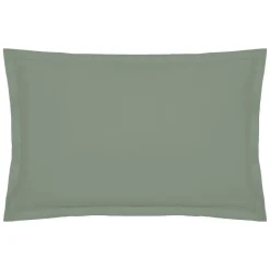 Capa de almofada verde em algodão percal 50x70cm