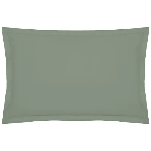 Capa de almofada verde em algodão percal 50x70cm