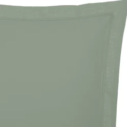 Capa de almofada verde em algodão percal 50x70cm