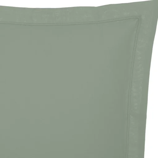 Capa de almofada verde em algodão percal 50x70cm
