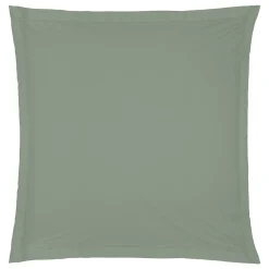 Capa de almofada verde em algodão percal 63x63cm