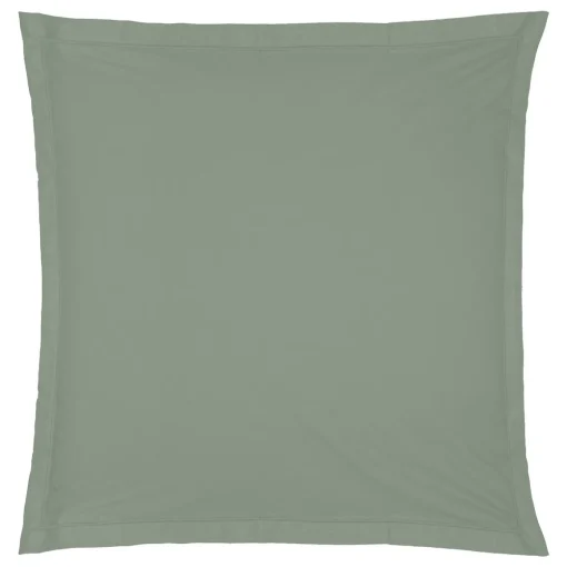Capa de almofada verde em algodão percal 63x63cm
