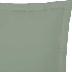 Capa de almofada verde em algodão percal 63x63cm