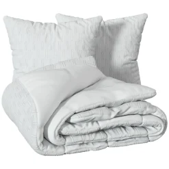 Capa de edredão e 2 capas de almofada branco EDIE 220x240cm