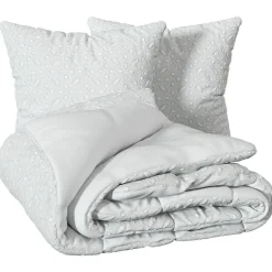 Capa de edredão e 2 capas de almofada branco SWAN 240x260cm