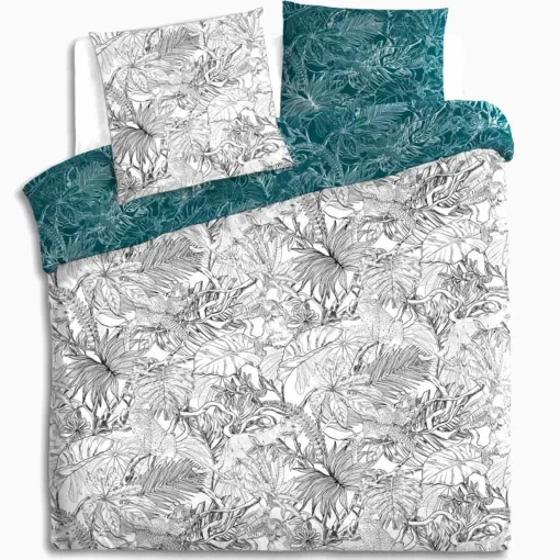 Capa de edredão e 2 capas de almofada JUNGLE 240x260cm