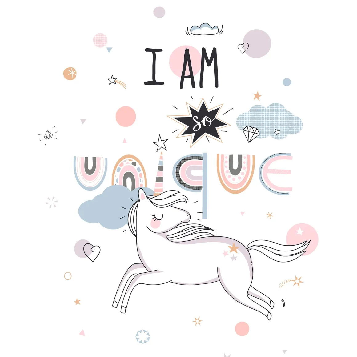 Capa de edredão e capa de almofada unicórnio reversivel 140x200cm