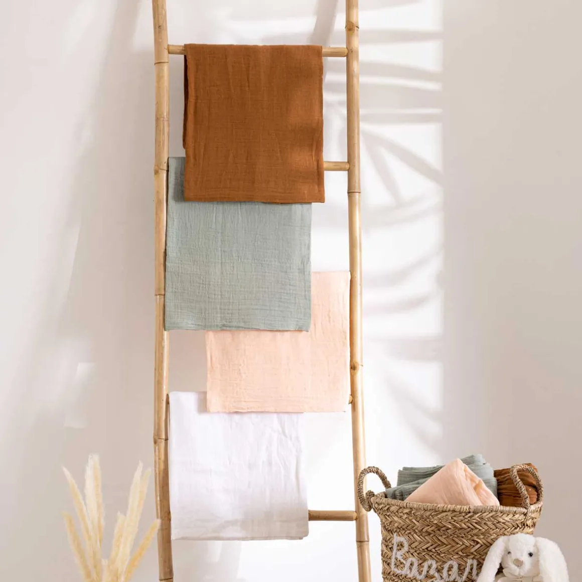 Capa de edredão e capa de almofada gaze branca 140x200cm