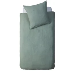Capa de edredão e capa de almofada gaze verde 140x200cm
