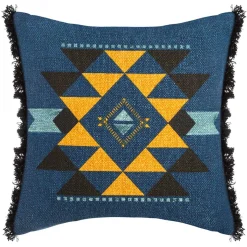 Capa Para Almofada Azteca Azul 40x40cm