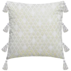 Capa para almofada SHINE branca com pompons 40x40cm