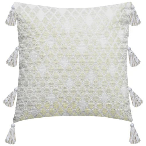 Capa para almofada SHINE branca com pompons 40x40cm