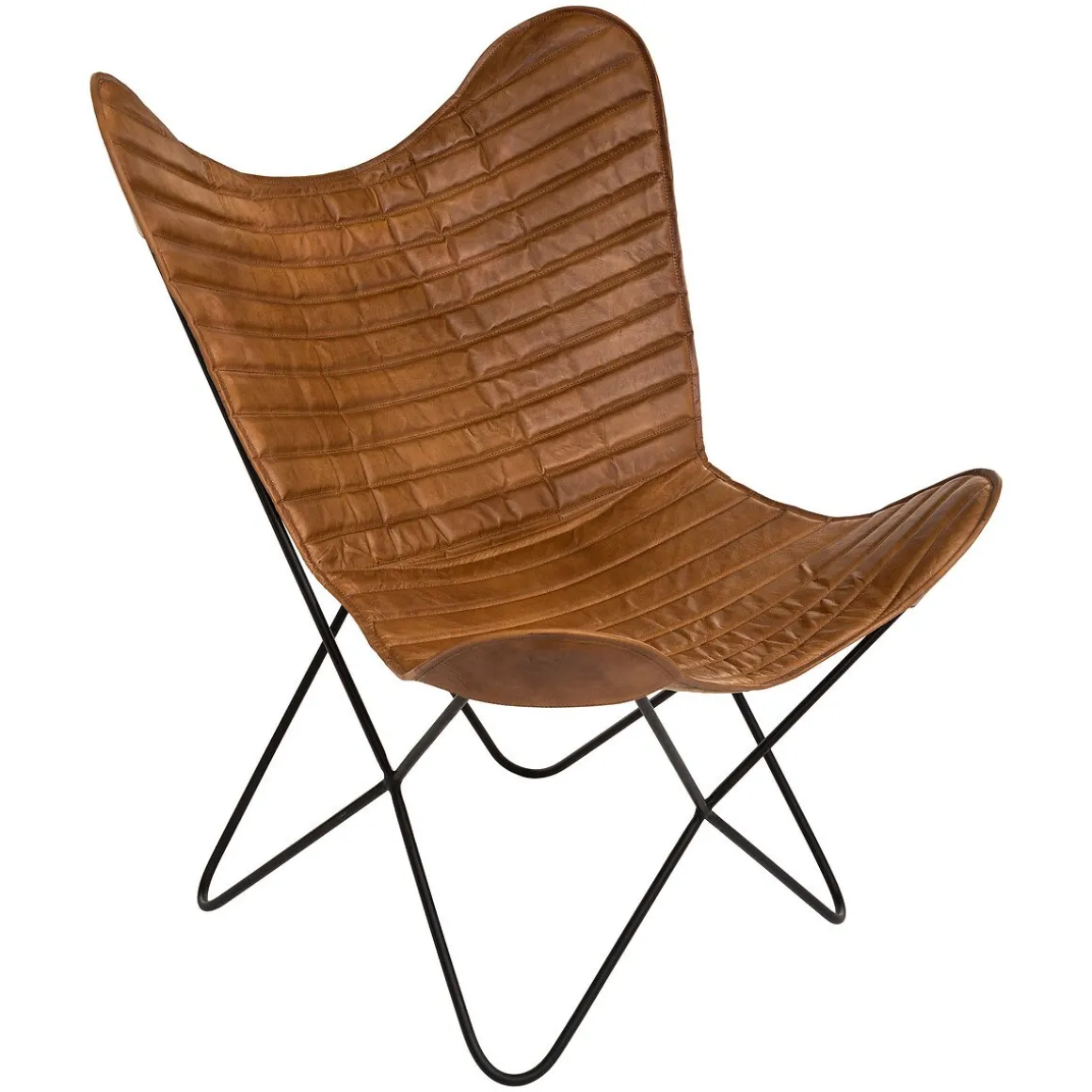 Capa para poltrona DARIO castanho em couro 91x74x77cm