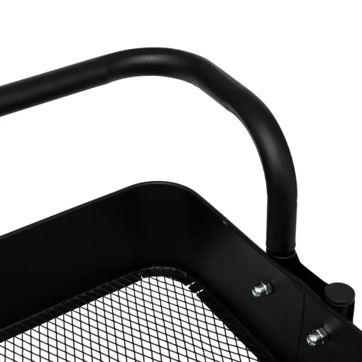 Carrinho de apoio BLACK EDITION preto em metal 86x36,5x45cm