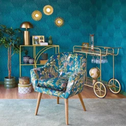Carrinho de apoio dourado em metal DOLCE RIVIERA