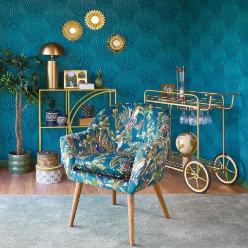Carrinho de apoio dourado em metal DOLCE RIVIERA