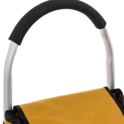 Carrinho de compras dobrável amarelo