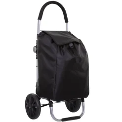 Carrinho de compras dobrável preto