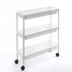 Carrinho de cozinha ALTHEA branco com 3 cestos