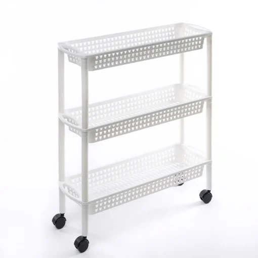 Carrinho de cozinha ALTHEA branco com 3 cestos