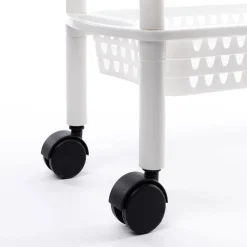 Carrinho de cozinha ALTHEA branco com 3 cestos