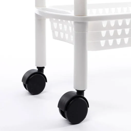 Carrinho de cozinha ALTHEA branco com 3 cestos