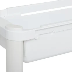 Carrinho de cozinha branco extensível com 4 cestos