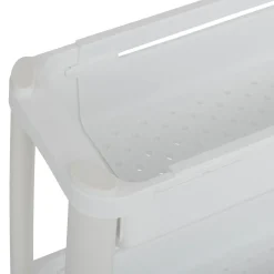 Carrinho de cozinha branco extensível com 4 cestos