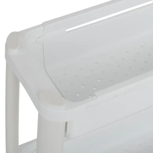 Carrinho de cozinha branco extensível com 4 cestos