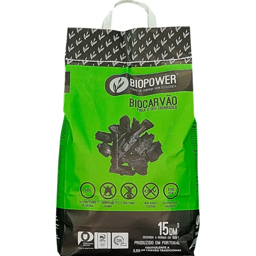 Carvão ecológico para churrasco biopower