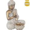Castiçal buda dourado