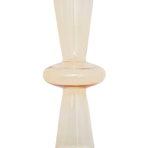 Castiçal BULLES amarelo em vidro 29,7cm