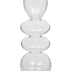 Castiçal BULLES transparente em vidro 22cm