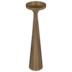 Castiçal dourado em metal 41cm