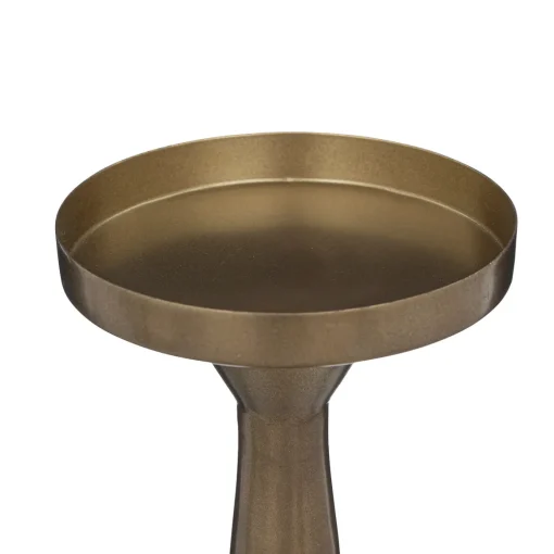 Castiçal dourado em metal 41cm