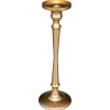 Castiçal dourado verso em metal