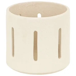 Castiçal em cerâmica branco NUNA