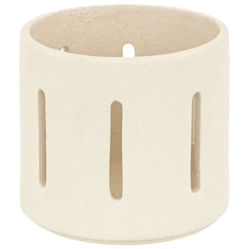Castiçal em cerâmica branco NUNA