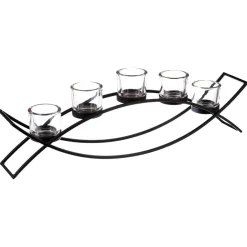 Castiçal em metal para 5 velas