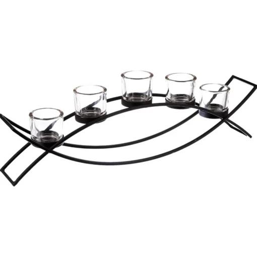 Castiçal em metal para 5 velas