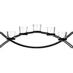 Castiçal em metal para 5 velas