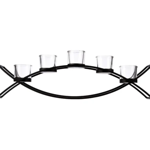Castiçal em metal para 5 velas